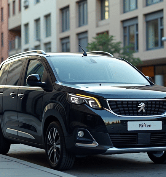 Peugeot Rifter 2024 en environnement urbain lumineux