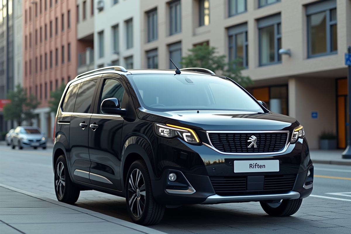 Peugeot Rifter 2024 en environnement urbain lumineux